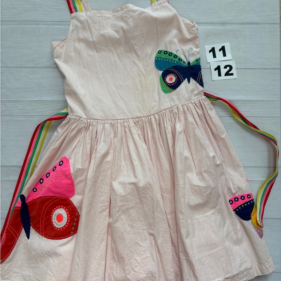 Mini Boden Other - Mini Boden Pink Dress with Colorful Butterfly Accents